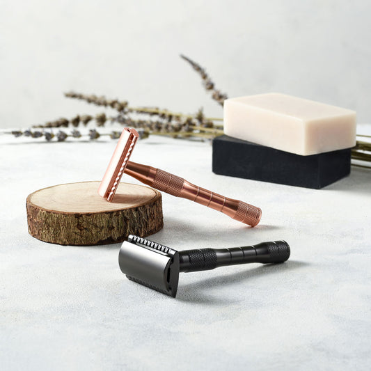 Safety Razor - Reusable Zero Waste Shaving | Thick Handle