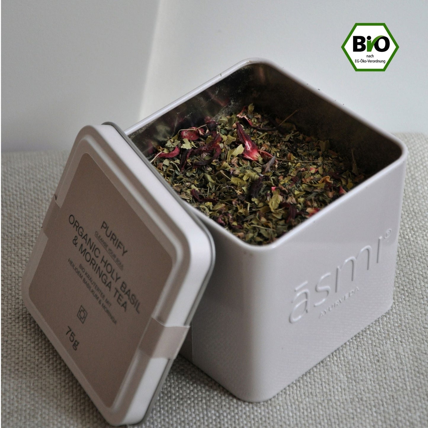 Organic Ayurvedic Tea - Purify Herba Verde Holy Basil & Moringa 100g