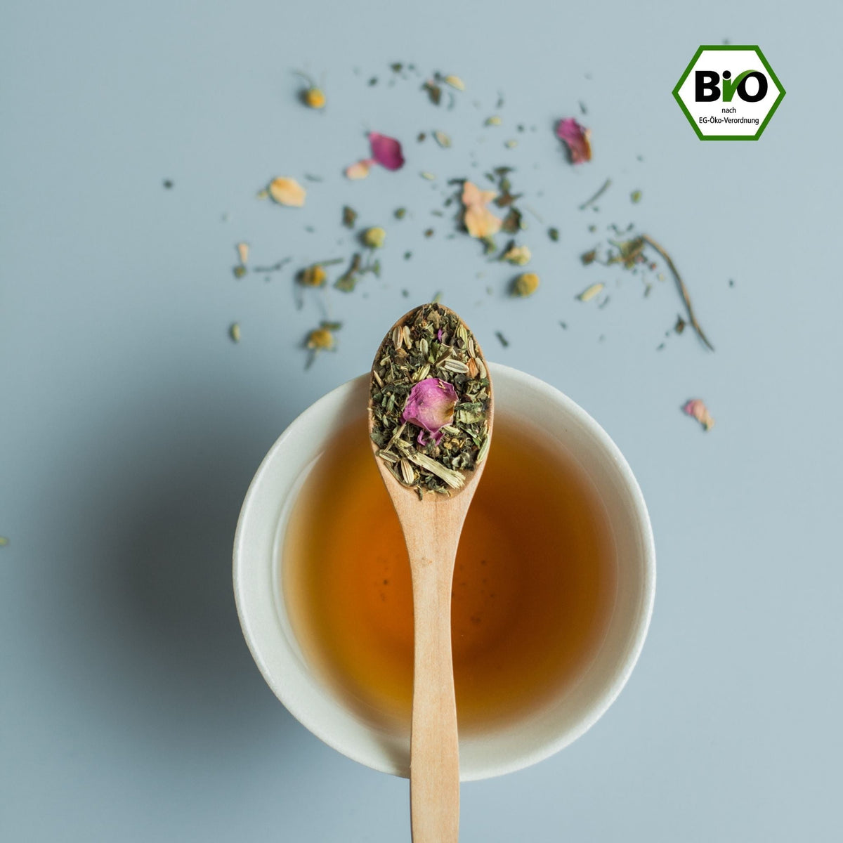 Organic Ayurvedic Tea - Relax Roseva Bloom Chamomile & Rose Petals 100g