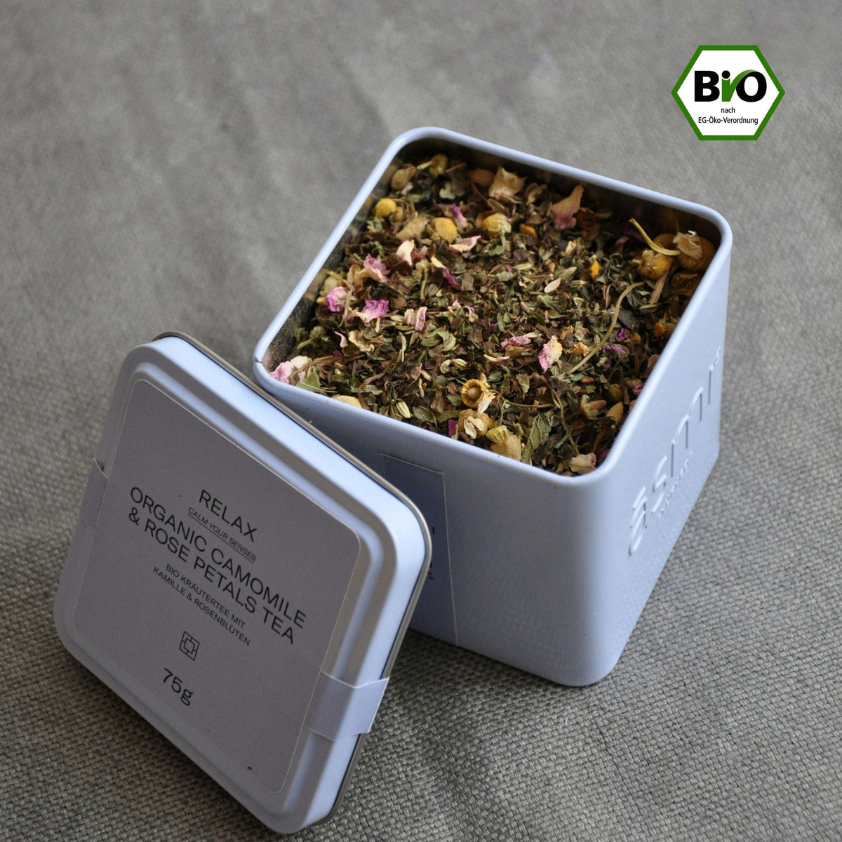 Organic Ayurvedic Tea - Relax Roseva Bloom Chamomile & Rose Petals 100g