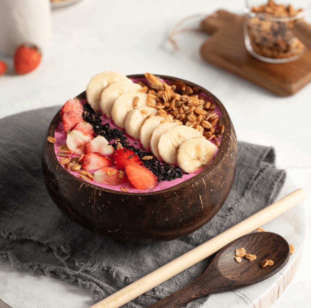 Eco-Friendly Coconut Bowls with Spoons - Set of 2 | Zero Waste Kitchen