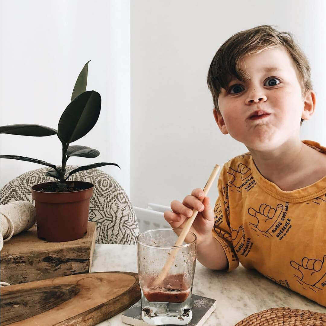 Reusable Bamboo Straws Set of 12 with Cleaning Brushes | Zero Waste