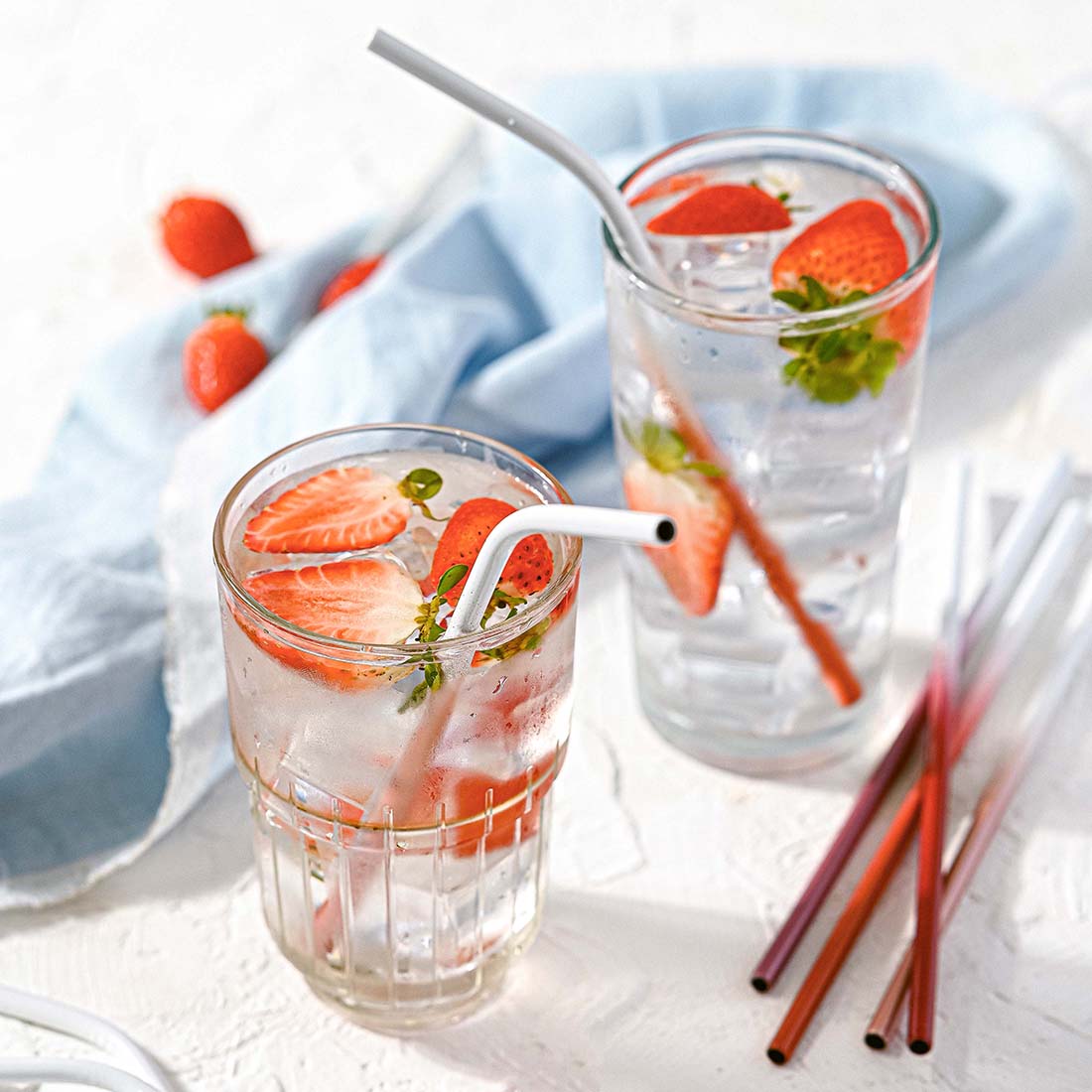 Stainless Steel Reusable Straw Set | Ocean Inspired (Pack of 8)