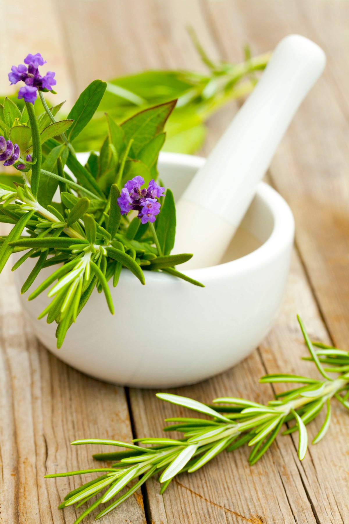 Organic Solid Soap Bar - Lavender & Rosemary with Lavender Flowers 90g