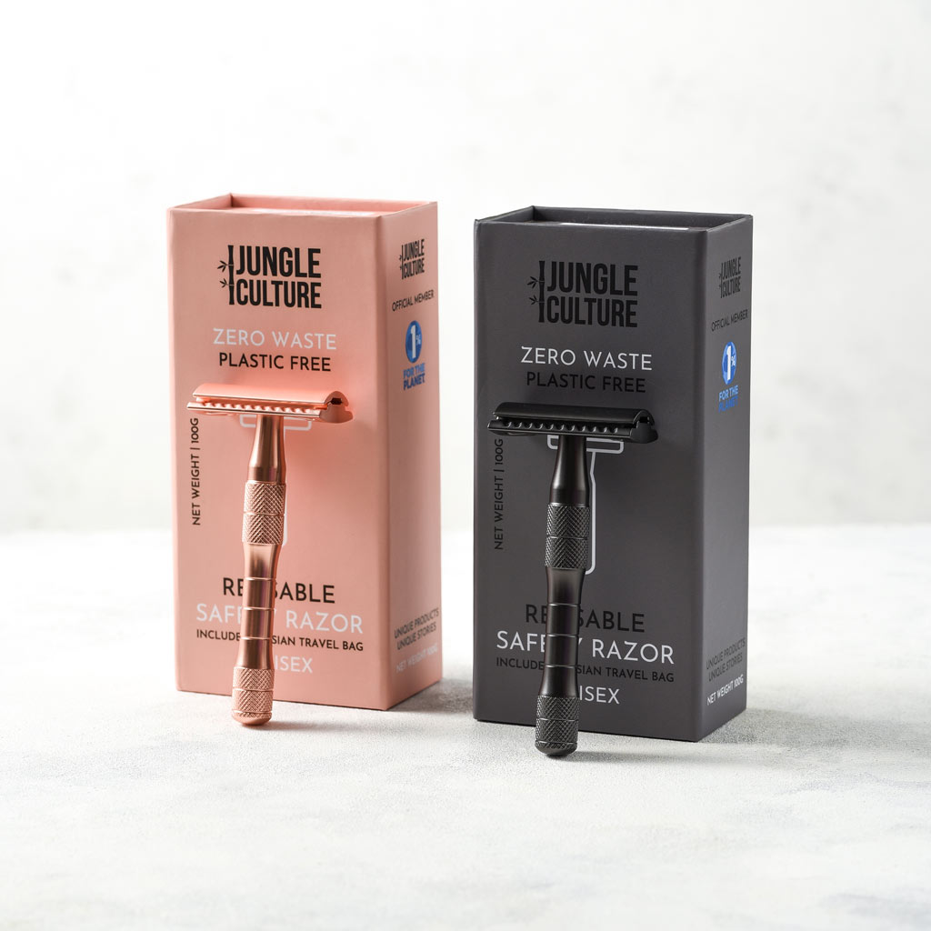Safety Razor - Reusable Zero Waste Shaving | Thick Handle