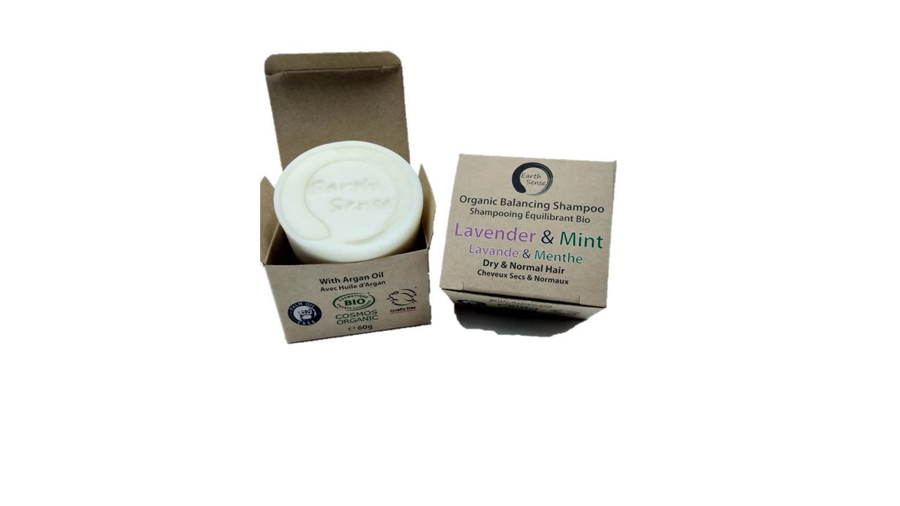 Solid Shampoo Bar - Lavender & Mint for Dry Hair | Organic Zero Waste 60g