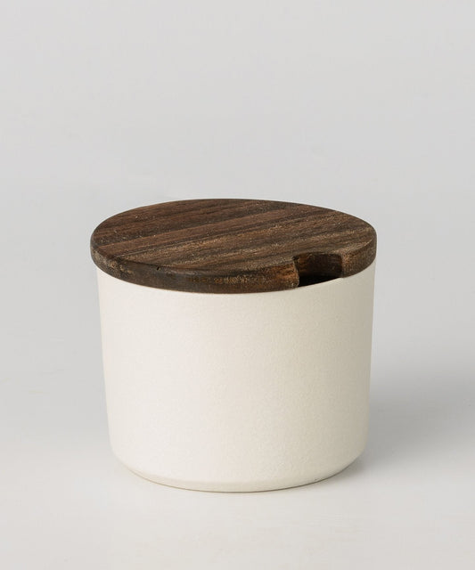 Handcrafted Ceramic Sugar Bowl with Spoon