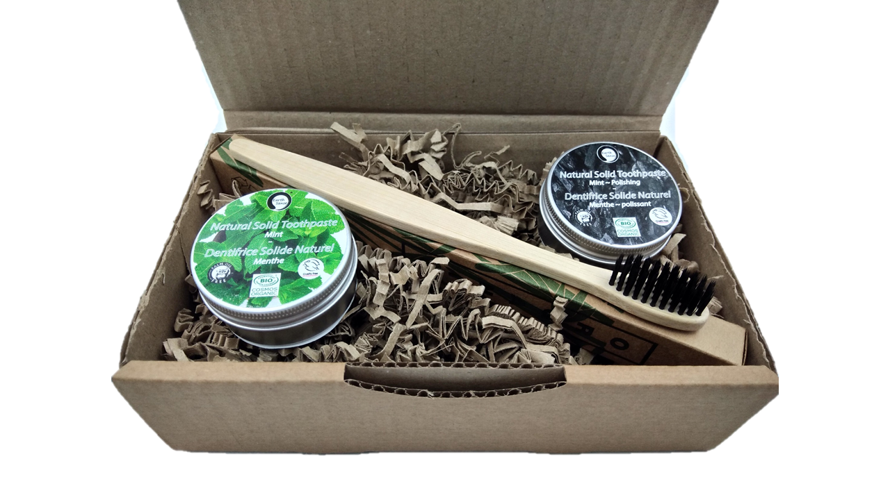 Natural Organic Certified Solid Toothpaste - Gift Set - 1 piece - MADE TO ORDER