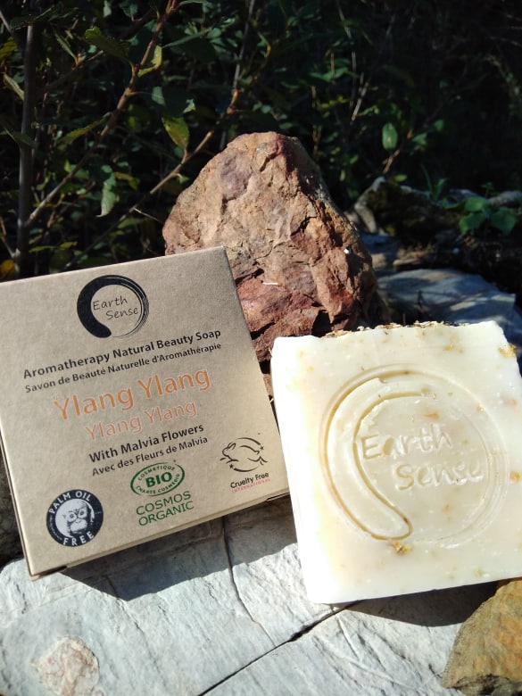 Organic Jasmine Solid Soap with Chamomile Flowers - Natural Palm Oil Free 90g