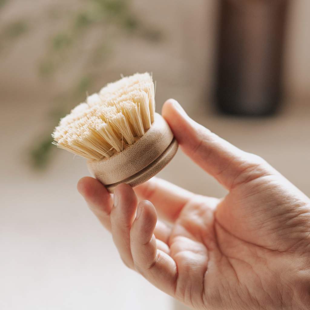 Natural Bamboo Dish Brushes Set of 6 - Zero Waste Kitchen Cleaning
